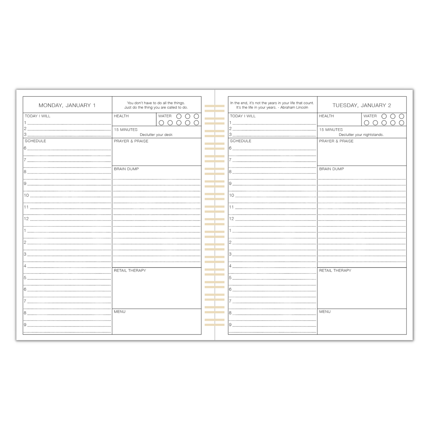 2024 Daily Purposeful Planner - CoCo Palms