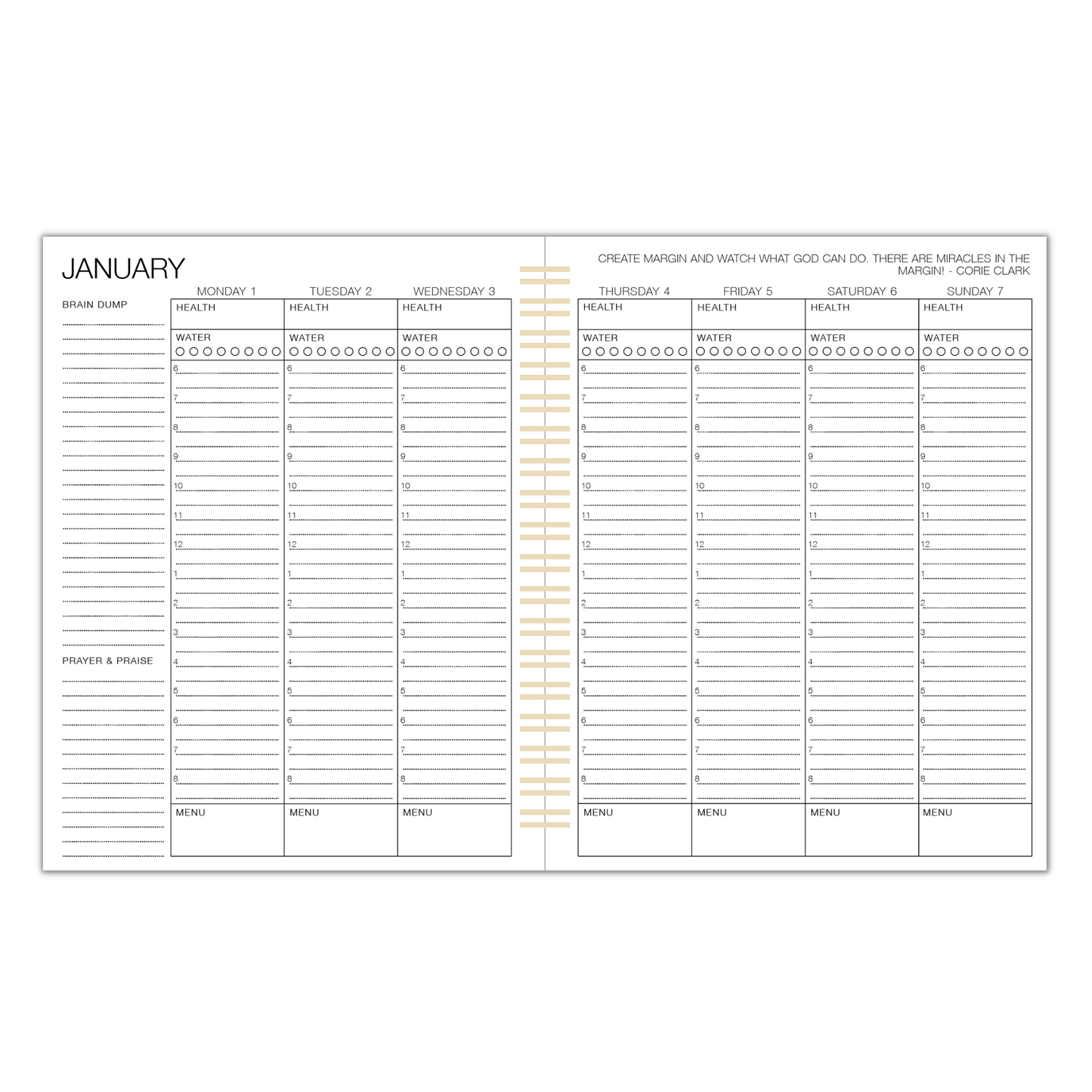 2024 Weekly Purposeful Planner - CoCo Palms