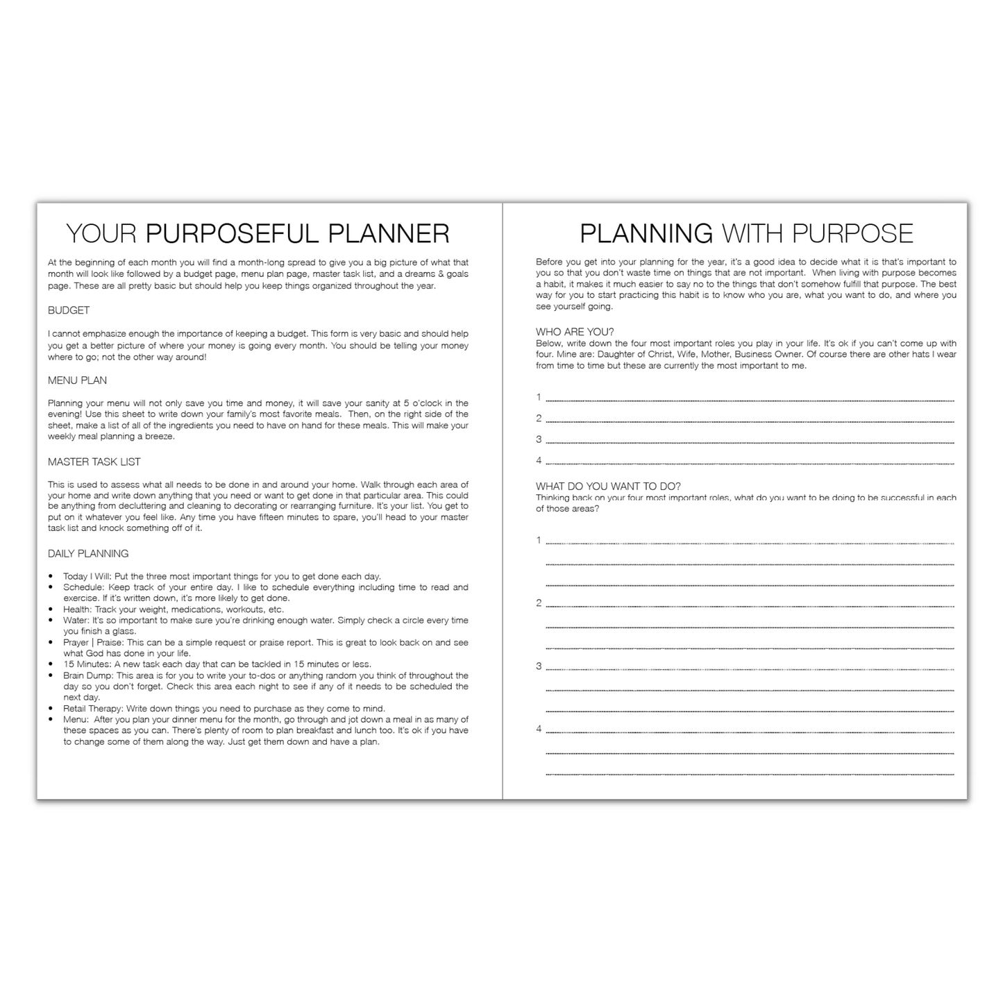 Printable 2024 Purposeful Planner - Daily