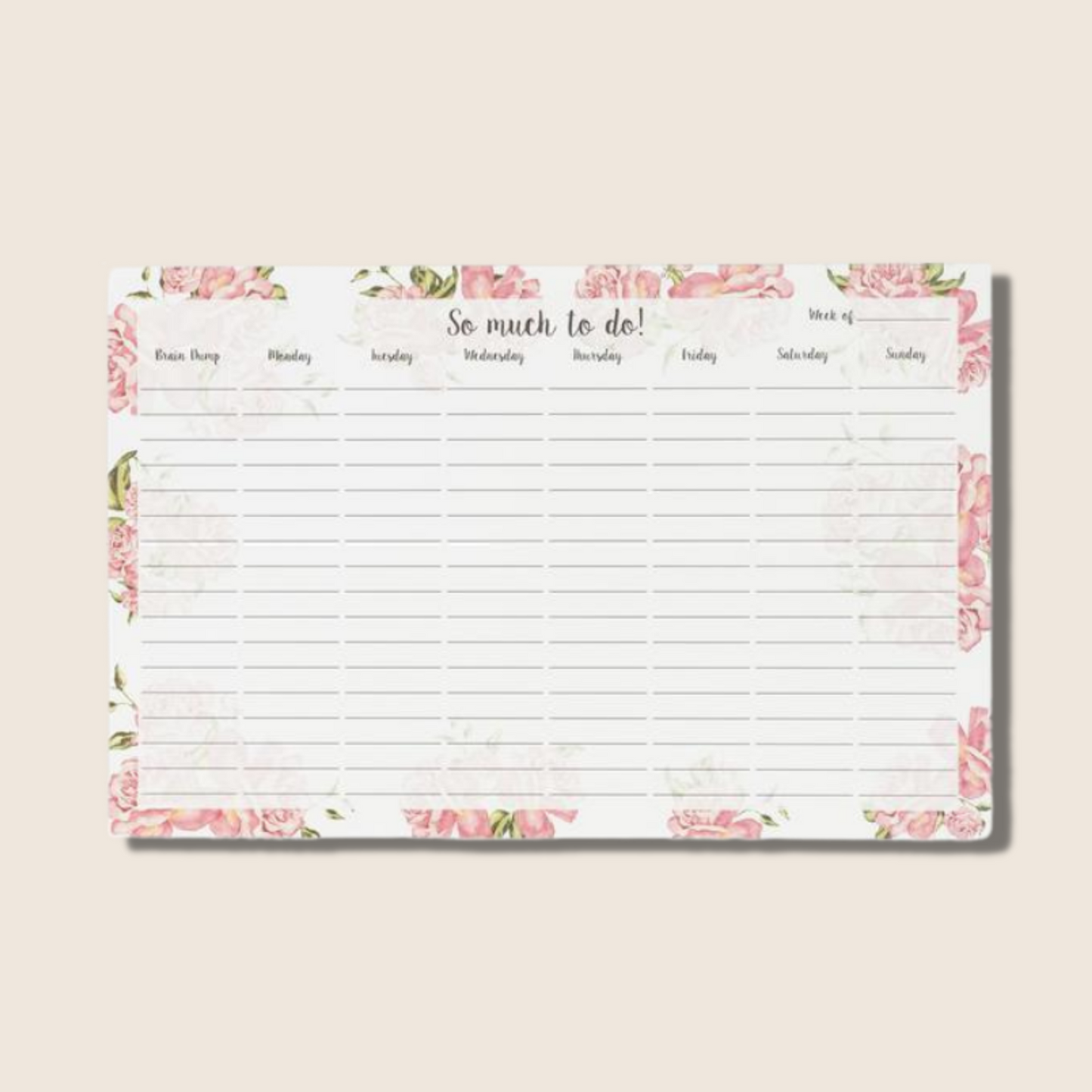 So Much To Do Desk Pad - Holly Floral