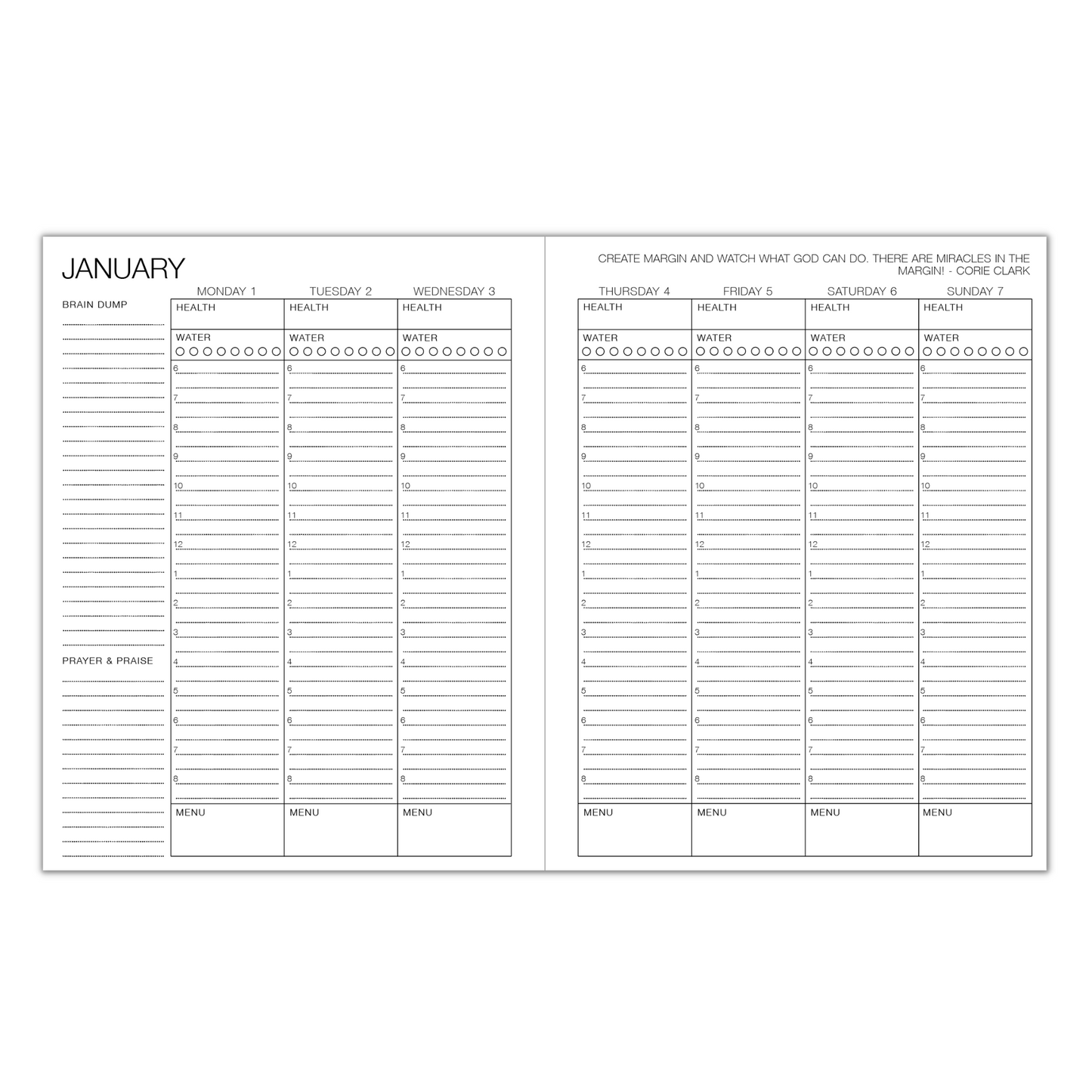 Printable 2024 Purposeful Planner - Weekly