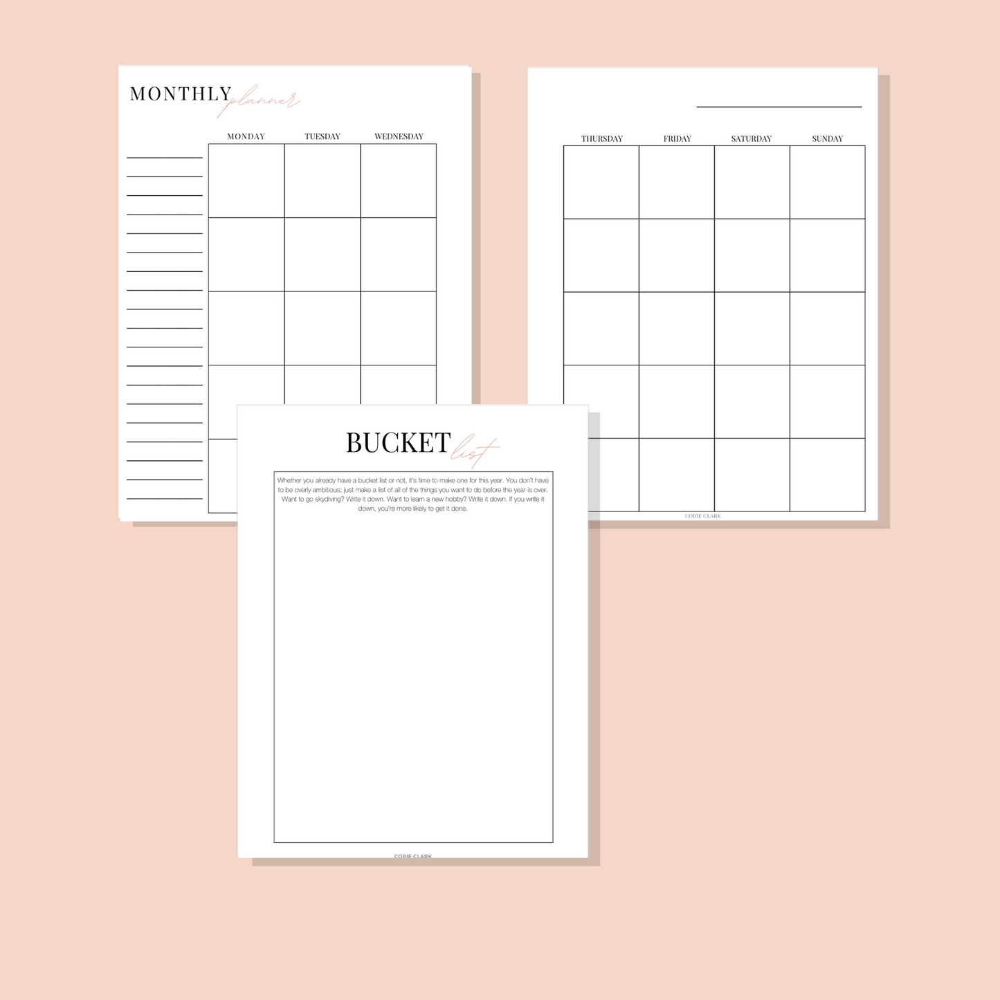 Purposeful Planner + Business Planner Printable Bundle (Perpetual)