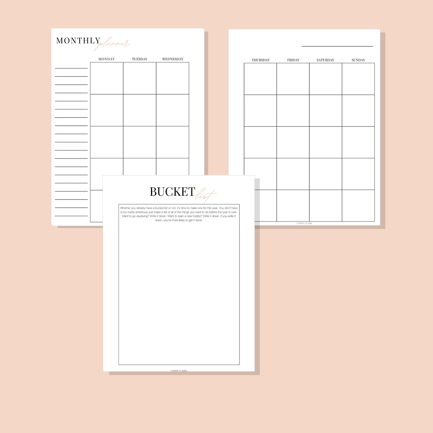 Purposeful Planner - Printable (Perpetual)