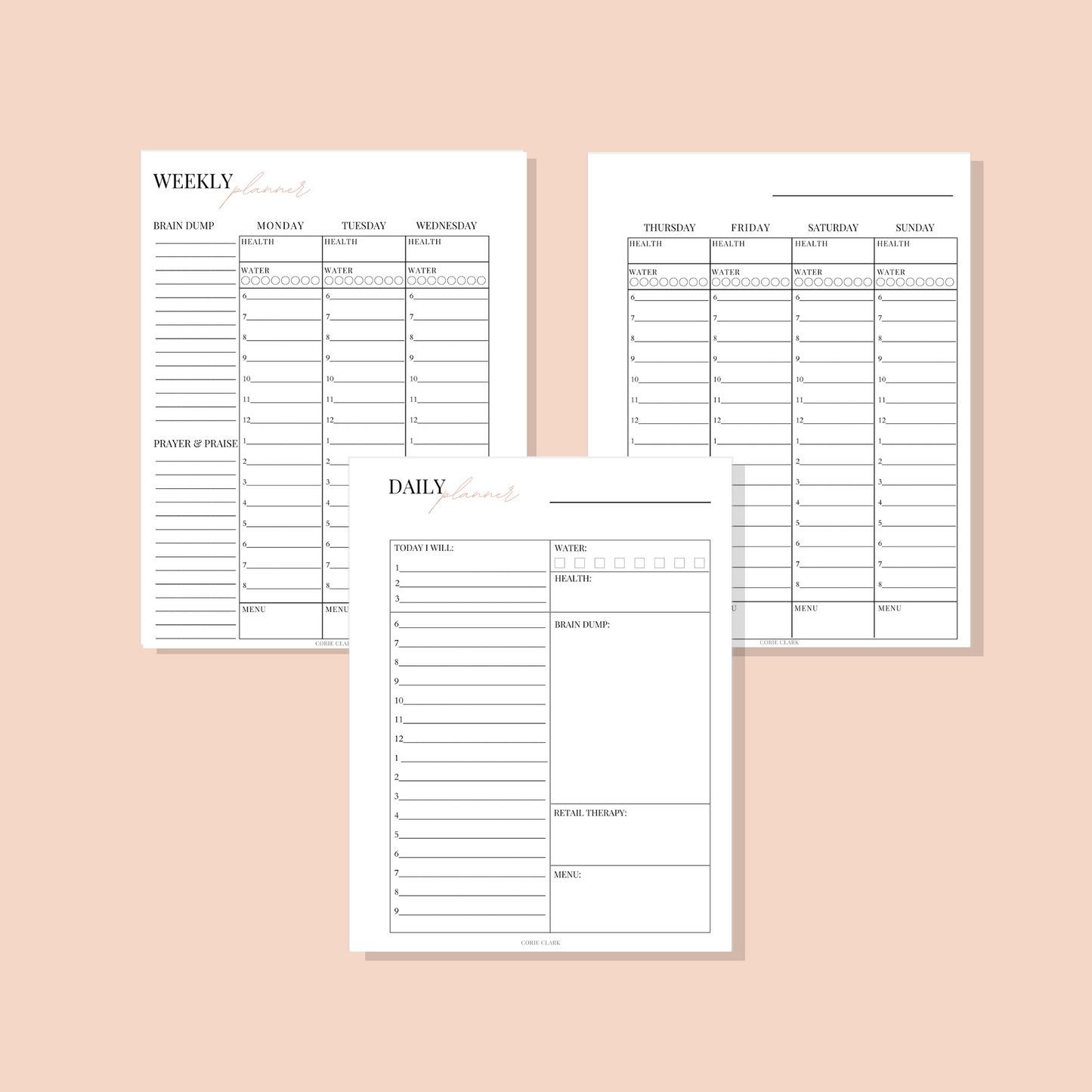 Purposeful Planner + Business Planner Printable Bundle (Perpetual)