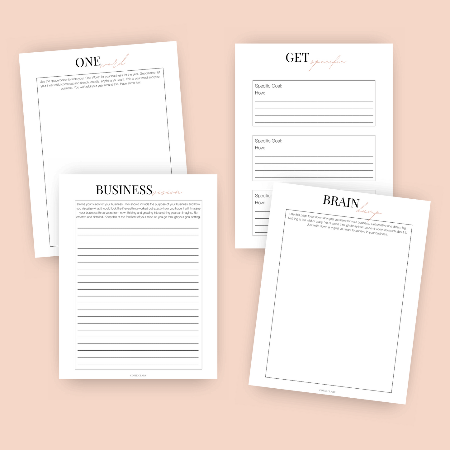 Purposeful Planner + Business Planner Printable Bundle (Perpetual)