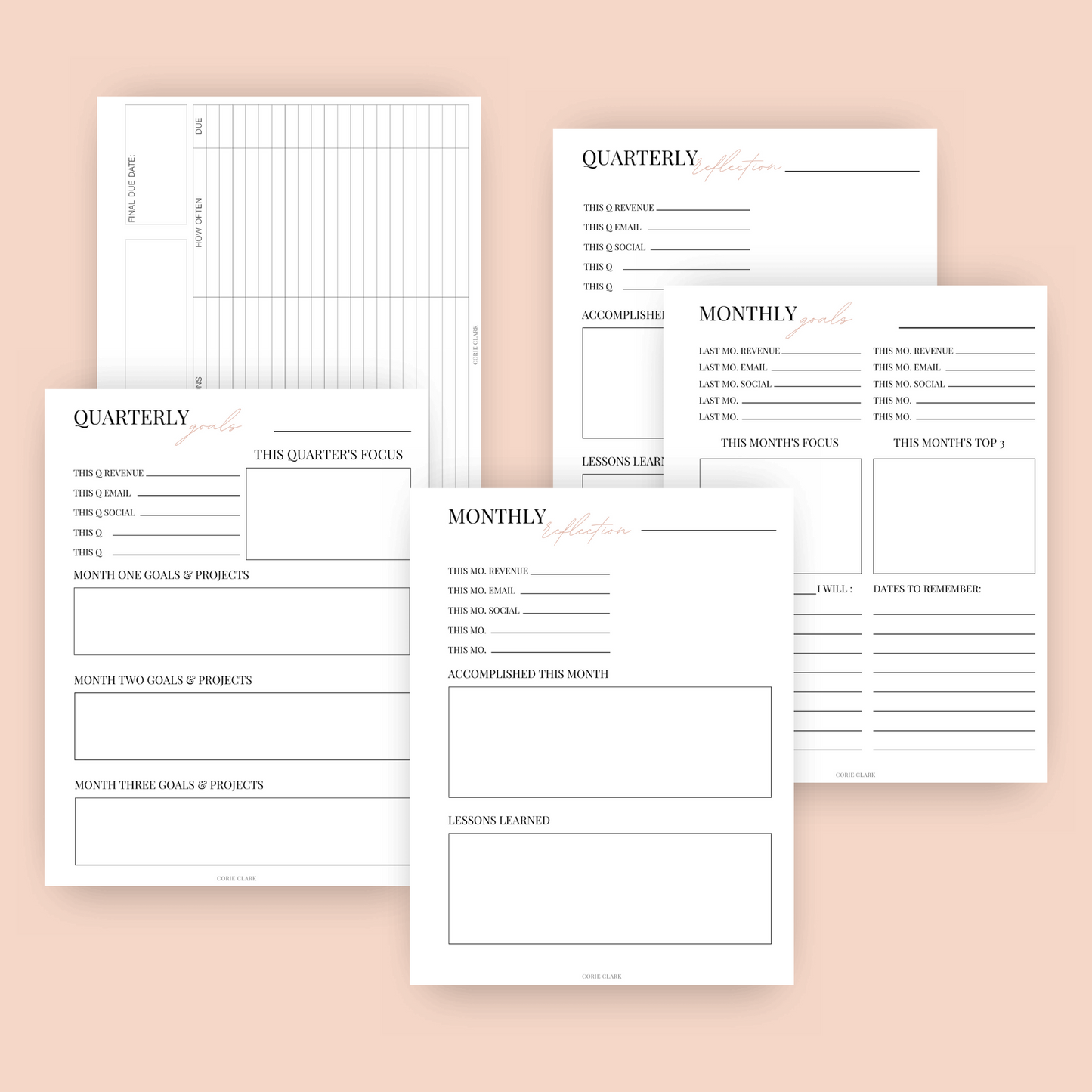 Purposeful Planner + Business Planner Printable Bundle (Perpetual)