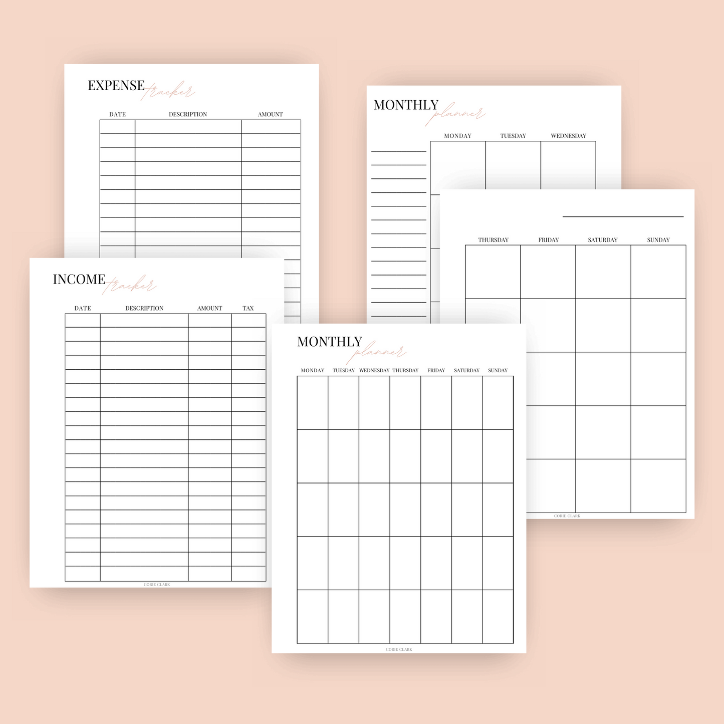 Purposeful Planner + Business Planner Printable Bundle (Perpetual)