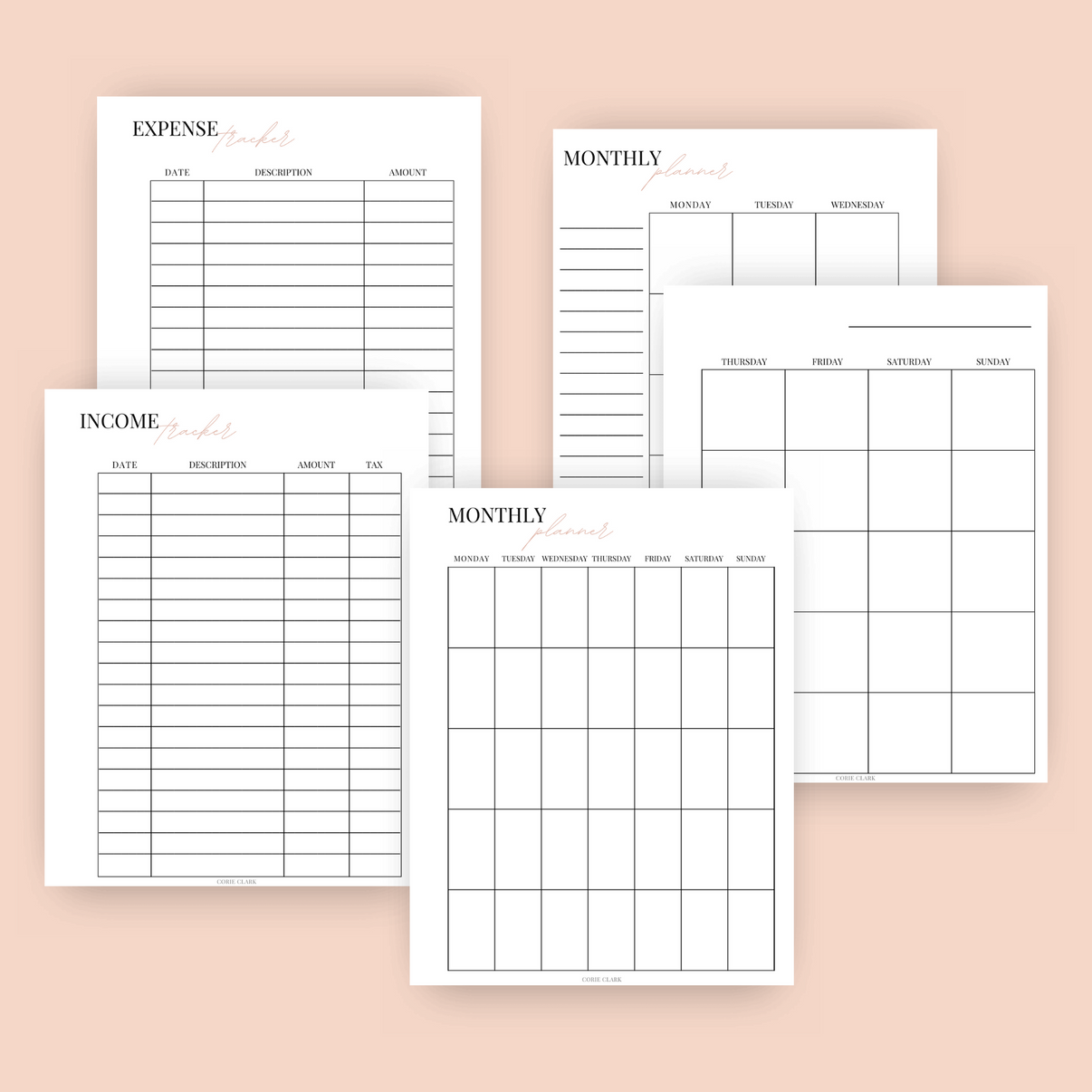 Purpose Babe Printable Business Planner (Perpetual) – Corie Clark