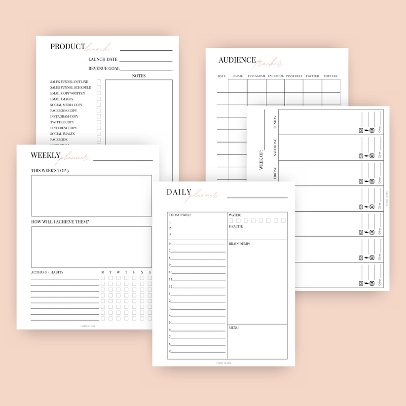 Purpose Babe Printable Business Planner (Perpetual) – Corie Clark