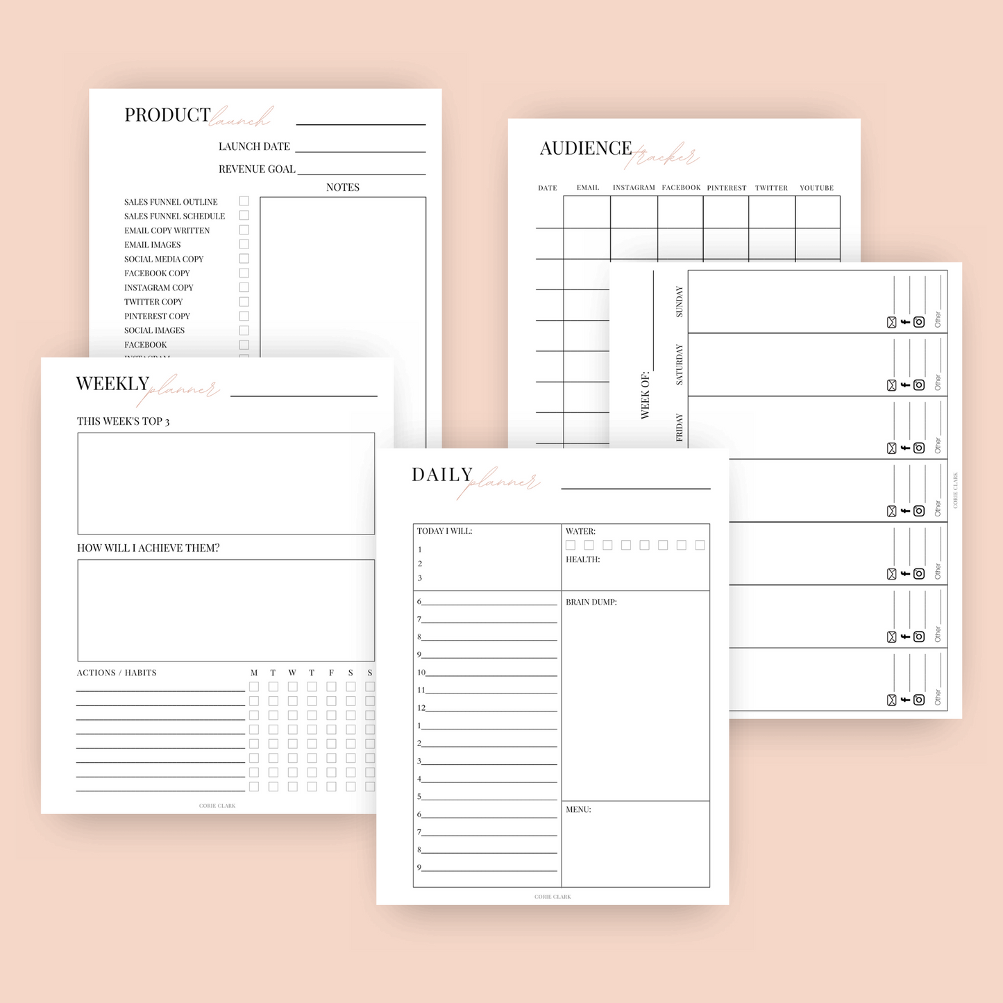 Purposeful Planner + Business Planner Printable Bundle (Perpetual)